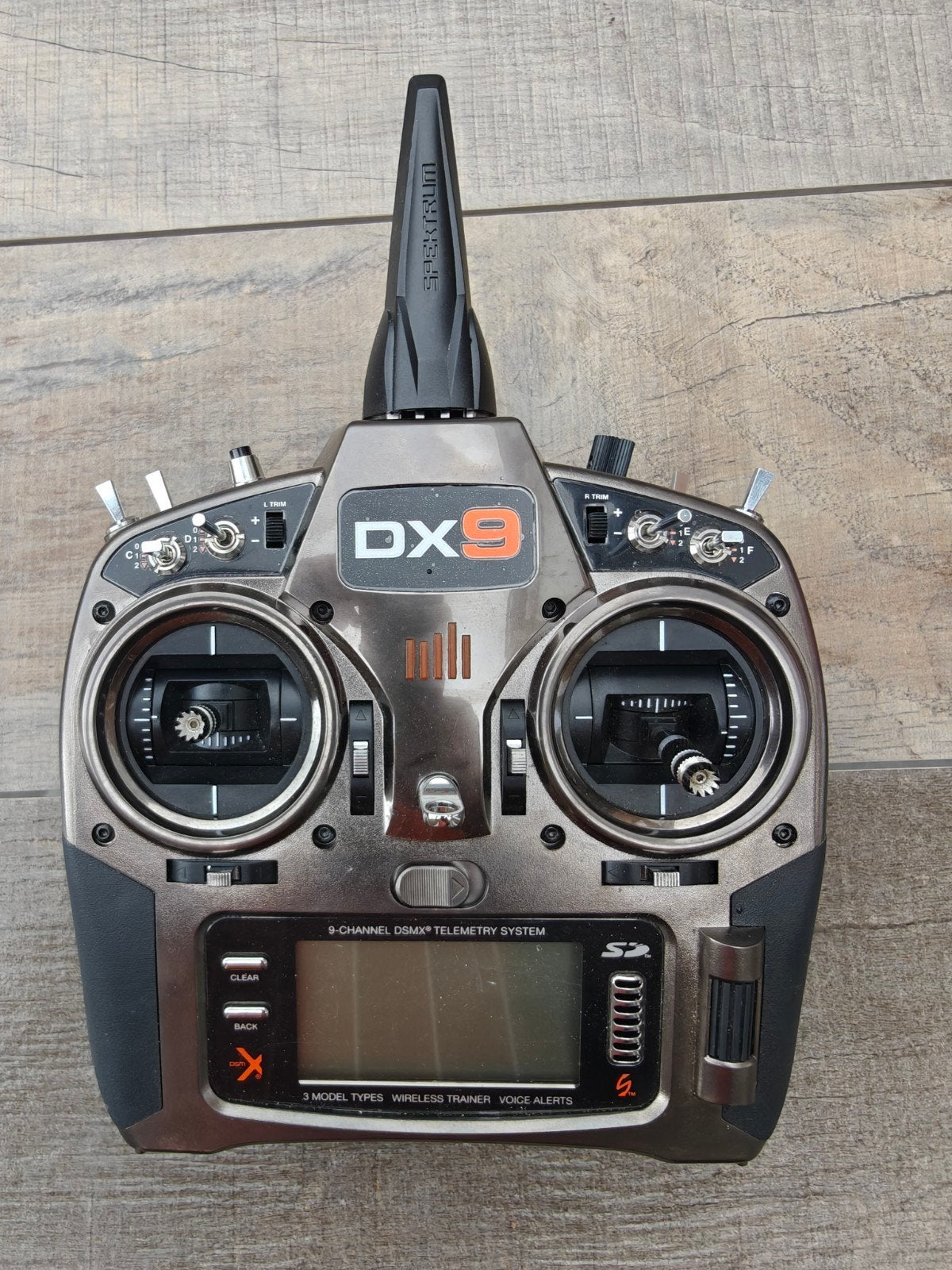Spectrum DX9 zender met telemetrie, koffer en bindplug, Ophalen of Verzenden, Gebruikt
