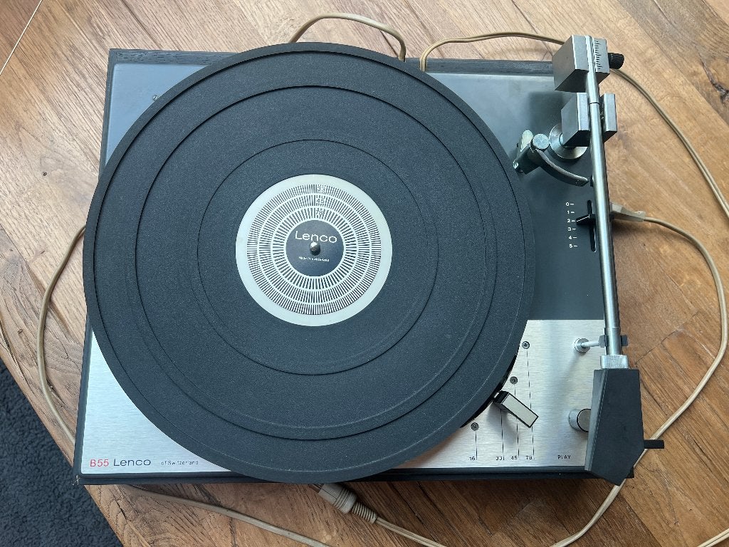 Vintage Lenco B55 platenspeler – Made in Switzerland, Ophalen of Verzenden, Gebruikt, Platenspeler, Overige merken