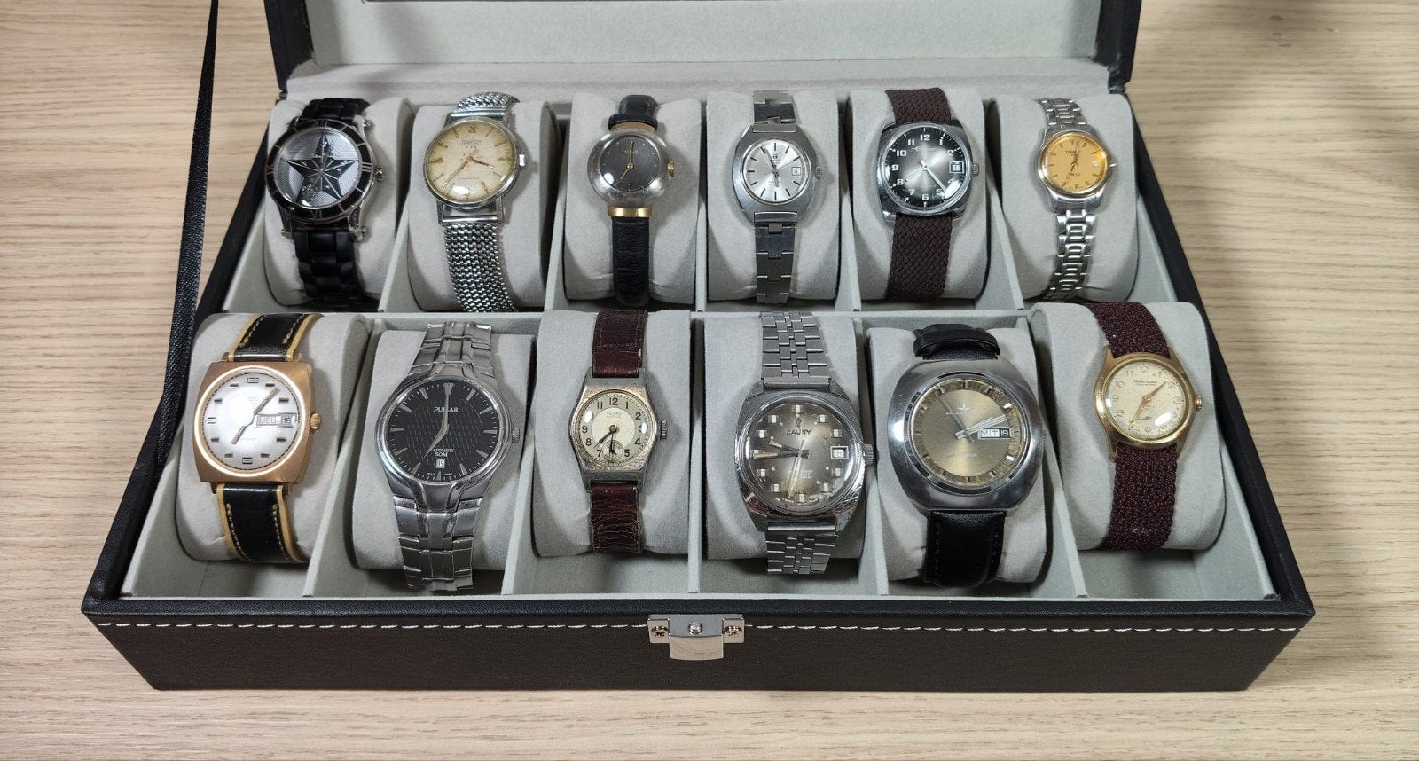 Vintage en klassieke horloges in box, Ophalen, Staal, Overige merken, 1960 of later