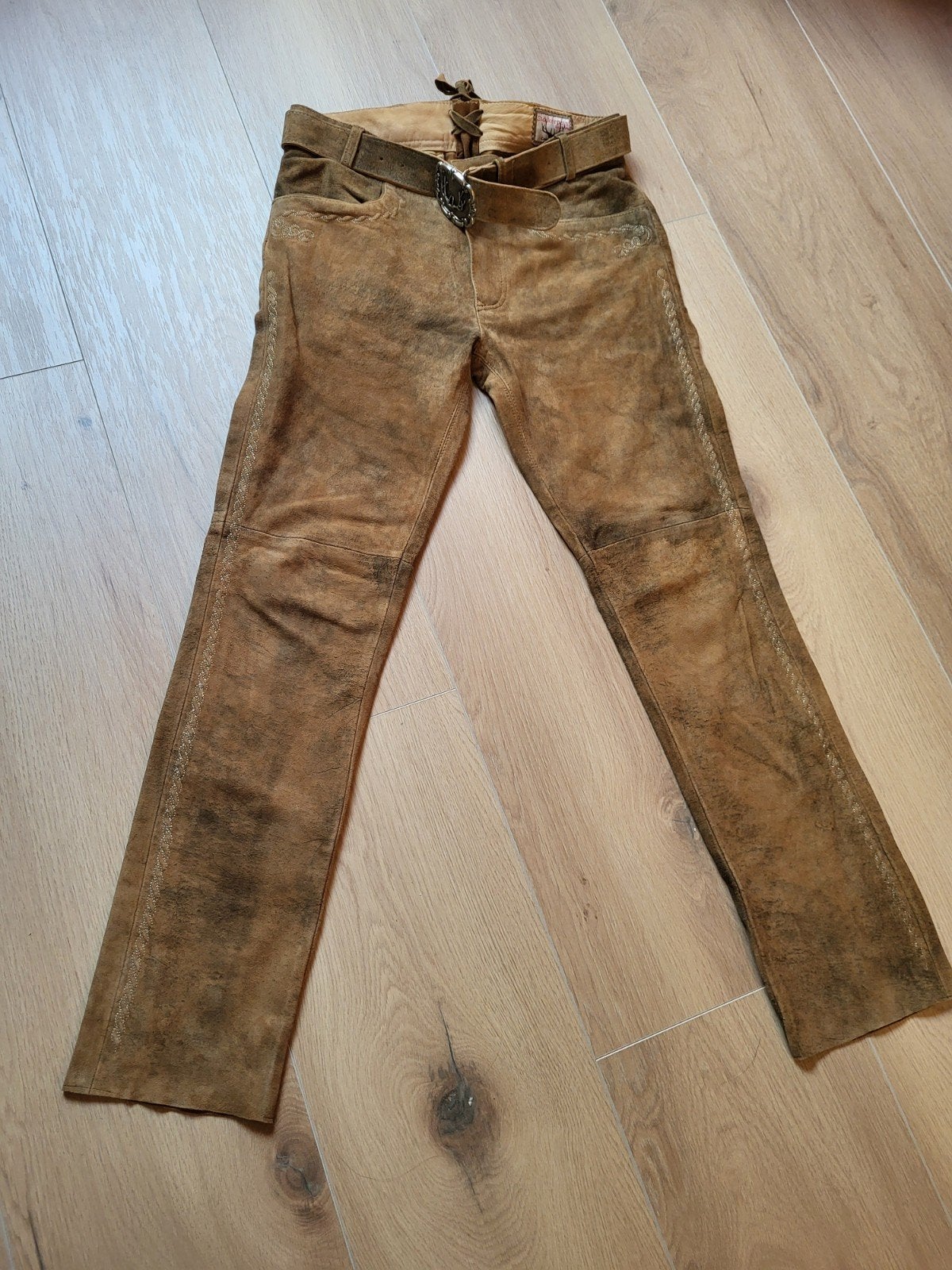 Leren broek met achterzak - Zeer soepel leer, Bruin, Ophalen of Verzenden, Gedragen, Stockerpoint