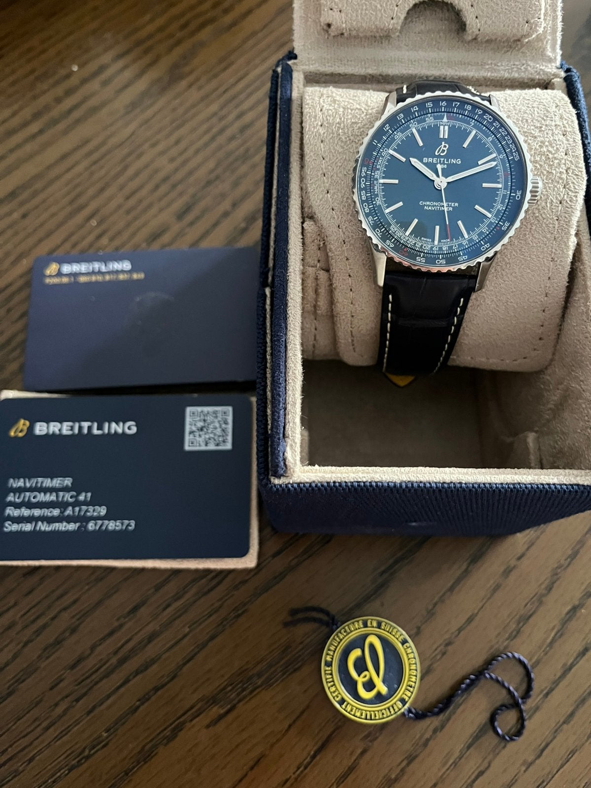 breitling navitimer automatic 41mm, Staal, Breitling, Polshorloge, Ophalen of Verzenden
