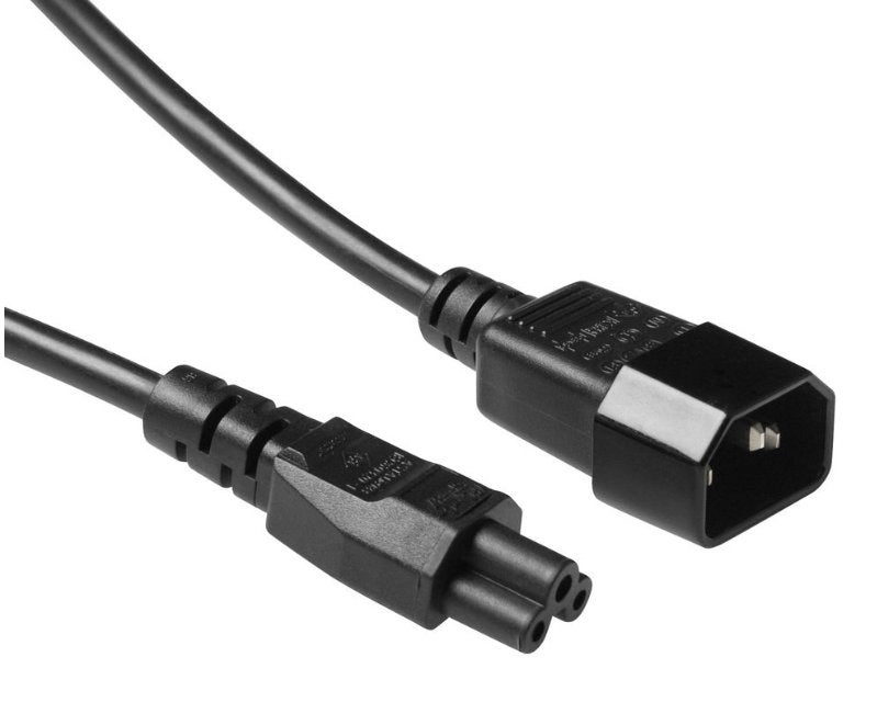 Netsnoer C14 - C5 zwart 2 m, Ophalen of Verzenden, Nieuw