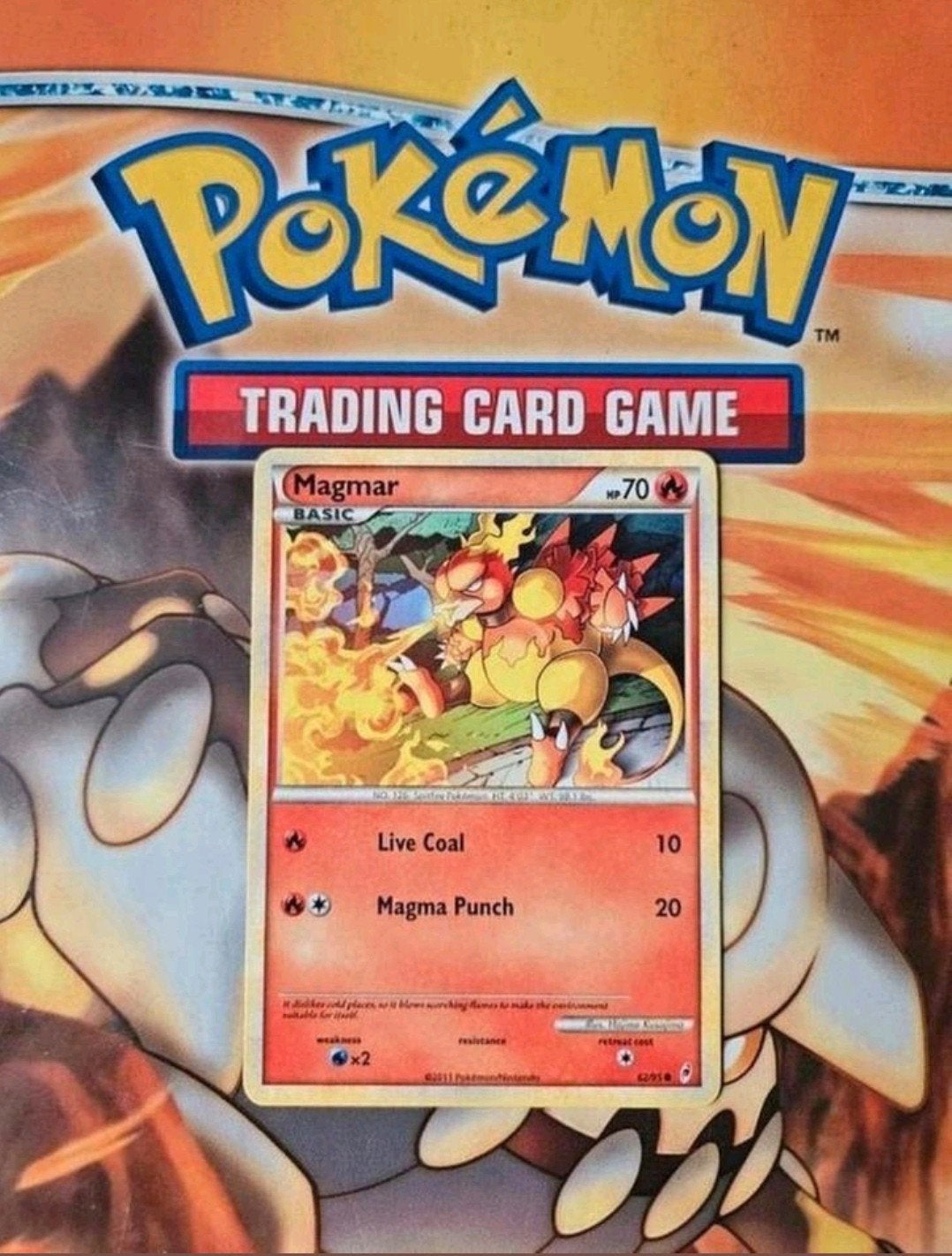 Magmar 62/95 hgss call of legends set pokemon kaart nm, Ophalen of Verzenden, Zo goed als nieuw, Losse kaart