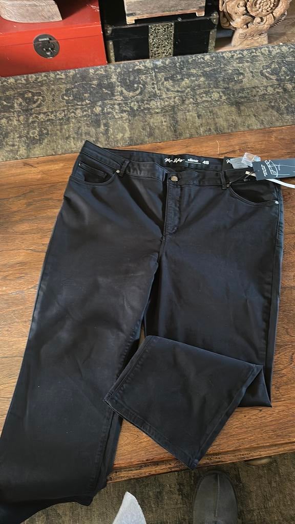 Jeans MS mode zwart 48, Kleding | Dames, Broeken en Pantalons, Zwart, Maat 46/48 (XL) of groter, Nieuw, Ophalen of Verzenden