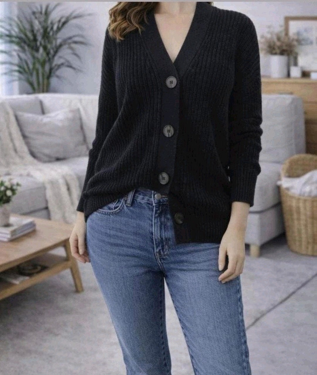 Selected Femme Zwart Grof Gebreid Vest Maat S, Kleding | Dames, Zwart, Selected Femme, Ophalen of Verzenden, Maat 36 (S)