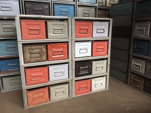Industrieel Dressoir Ladekast Kast Wandkast naar eigen wens, Nieuw, Ophalen of Verzenden, Minder dan 100 cm, Metaal