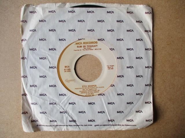 s5911 stix hooper - rum or tequila, Ophalen, Gebruikt, Overige genres, 7 inch
