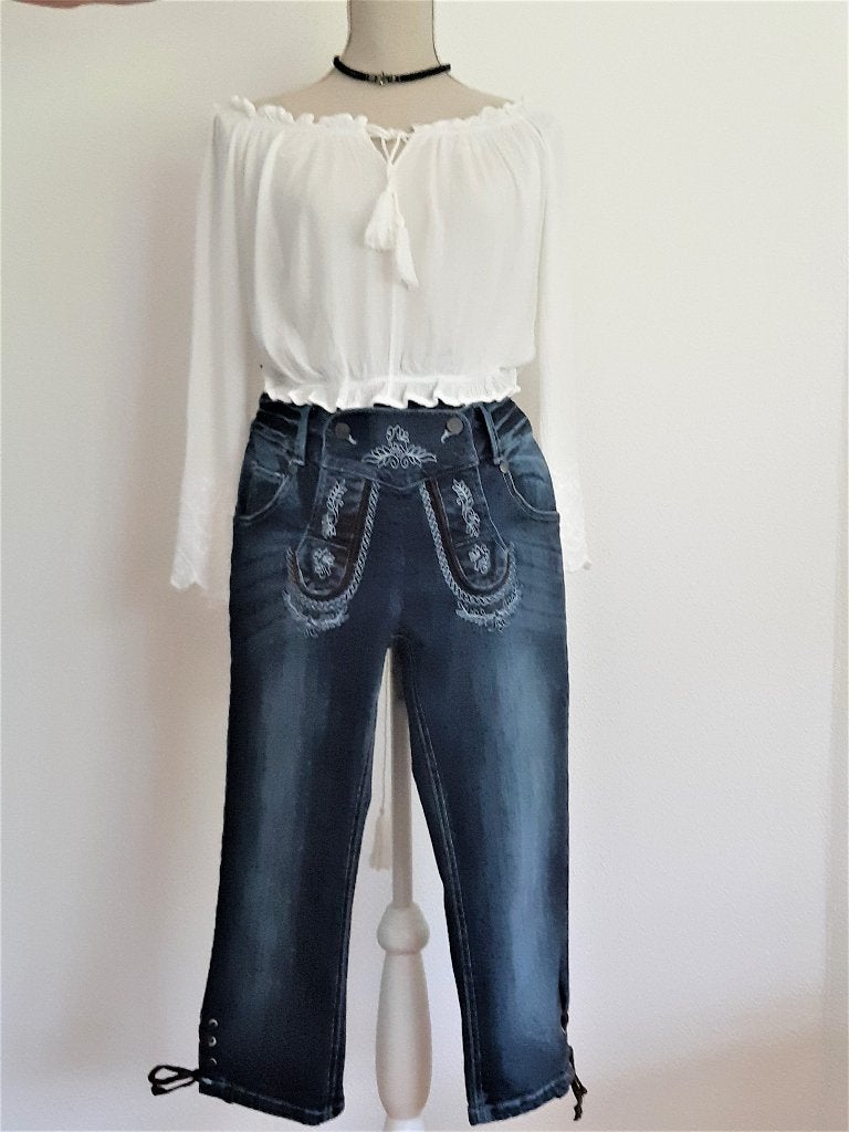Voor Oktoberfest, Origineel Tiroler stijl 3/4 jeans, Kleding | Dames, Carnavalskleding en Feestkleding, Maat 38/40 (M), ALPIN