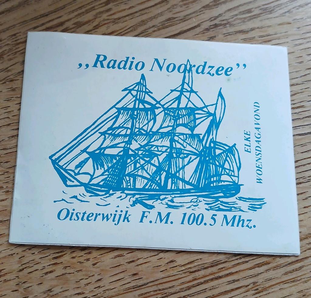 Sticker Radio Noordzee, zender piraat OISTERWIJK, Ophalen of Verzenden, Zo goed als nieuw