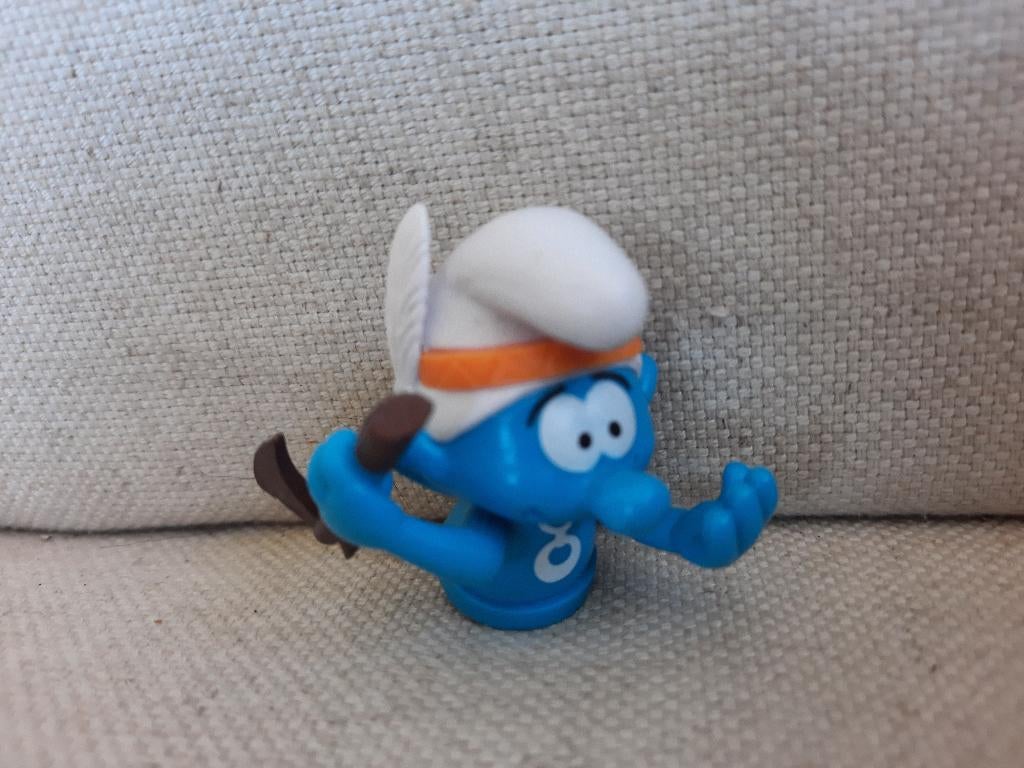 Sleigh Peyo smurf indiaan met tomahawk bijl - nieuw -, Ophalen of Verzenden, Nieuw, Verschillende Smurfen