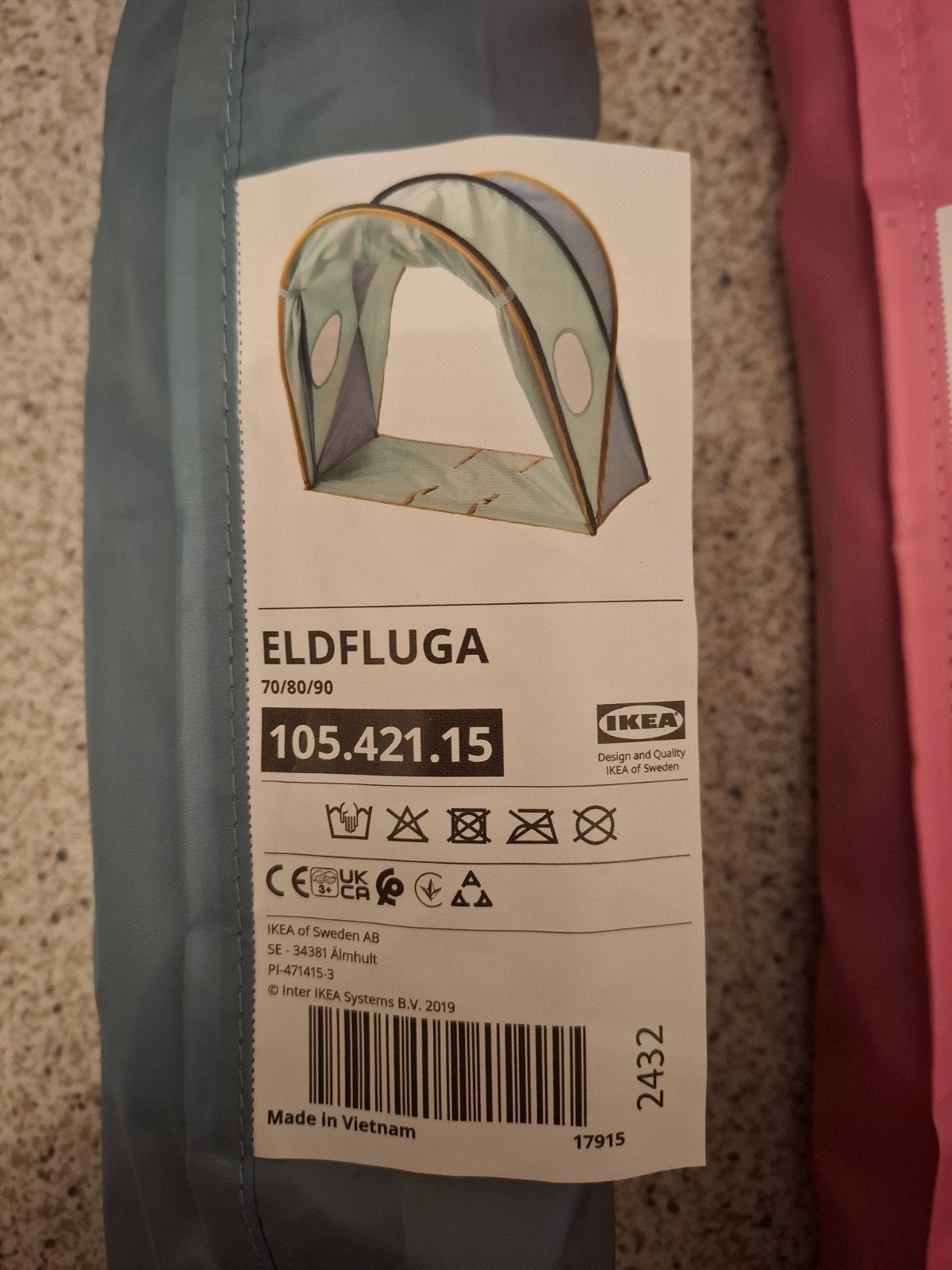 Eldfluga bedtent Ikea, Ophalen, Zo goed als nieuw