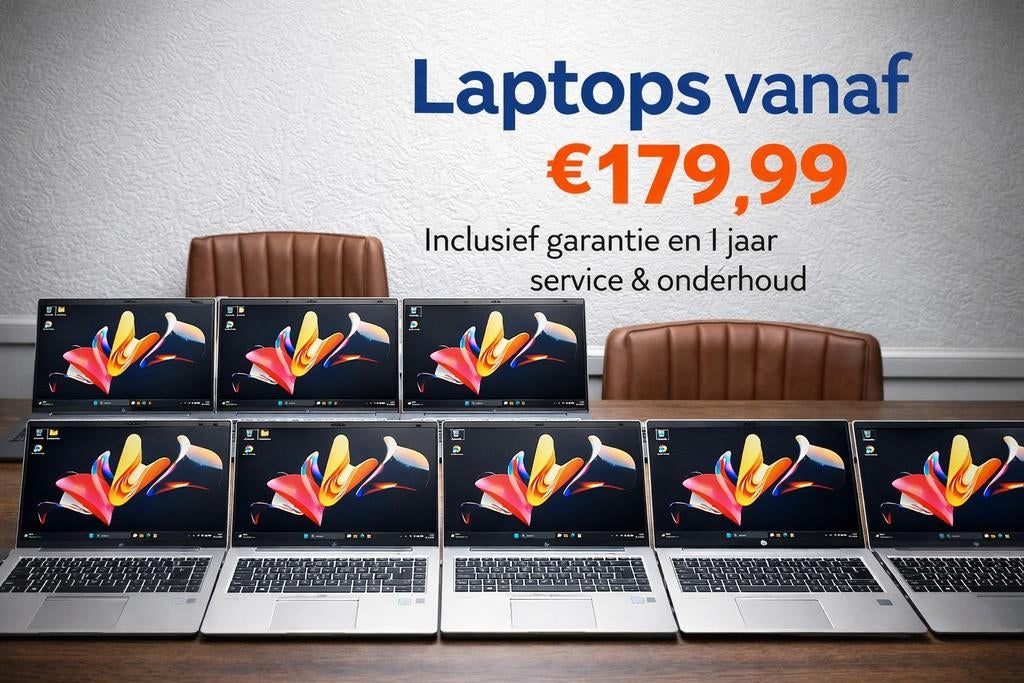 💻Refurbished Laptops vanaf €179,99 – Windows 11 Garantie✅, 64 GB of meer, Qwerty, PCmeneer, .  HP