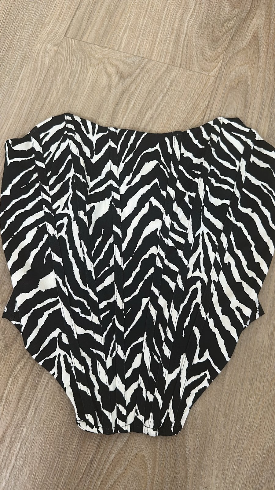 Giorgia Paris Zebra Print topje S/M, Ophalen of Verzenden, Zo goed als nieuw, Zwart, Korte mouw