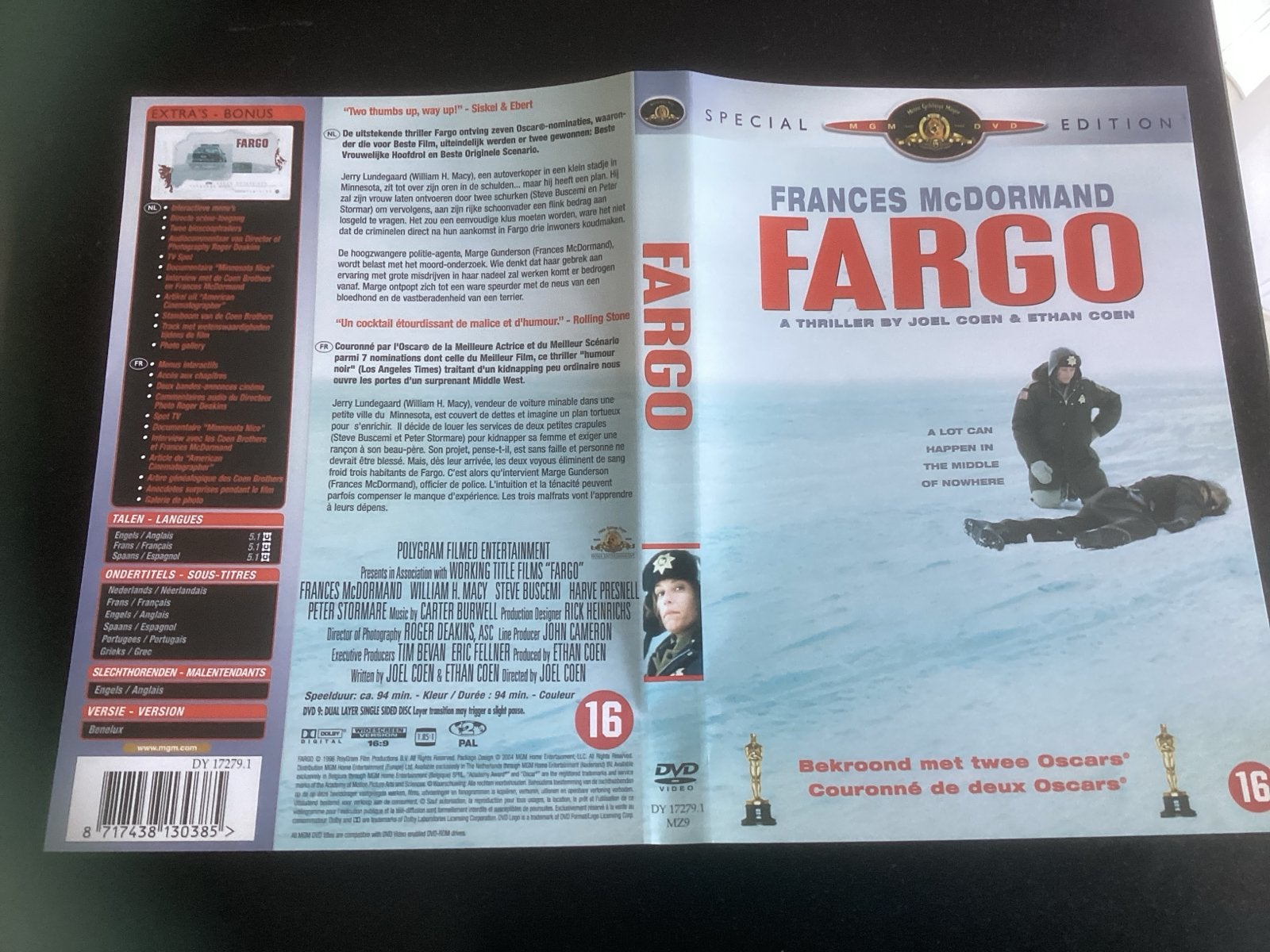 Fargo Special Edition DVD - Bekroond met twee Oscars, Vanaf 16 jaar, Ophalen of Verzenden, Gebruikt, Maffia en Misdaad