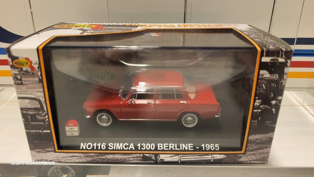 Universal Hobbies Simca 1300 Berline Red - 1965, Auto, Ophalen of Verzenden, Zo goed als nieuw, Universal Hobbies