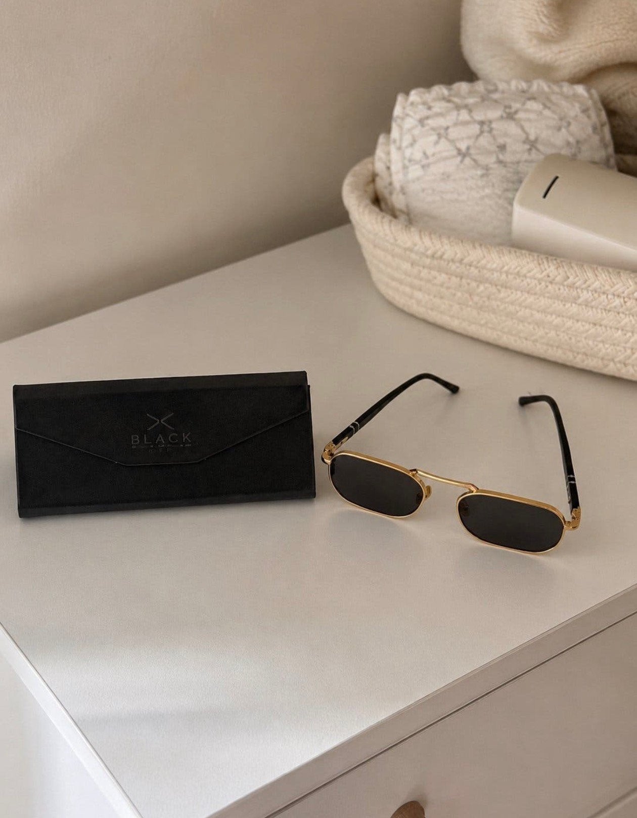 Persol 1020 S geïnspireerd zonnebril goud/zwart, Ophalen of Verzenden, Zo goed als nieuw, Zwart, Overige merken