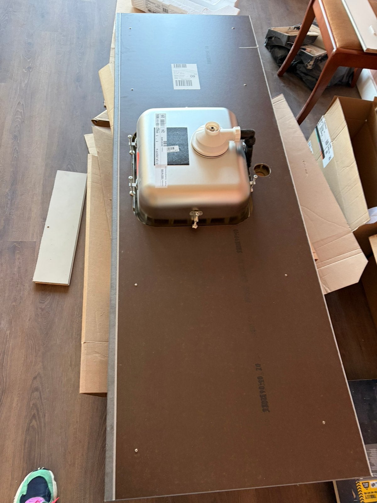 Keukenblad met spoelbak, Ophalen, 150 tot 200 cm, Nieuw, Minder dan 100 cm
