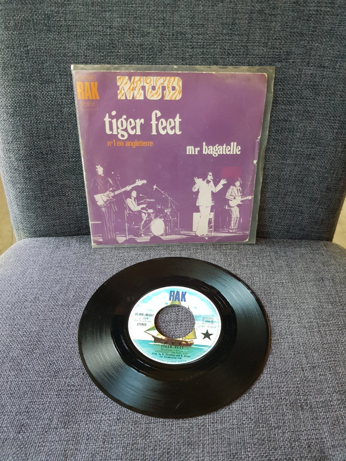 MUD - Tiger Feet (Frankrijk), Cd's en Dvd's, Vinyl Singles, Ophalen of Verzenden, Zo goed als nieuw, Pop
