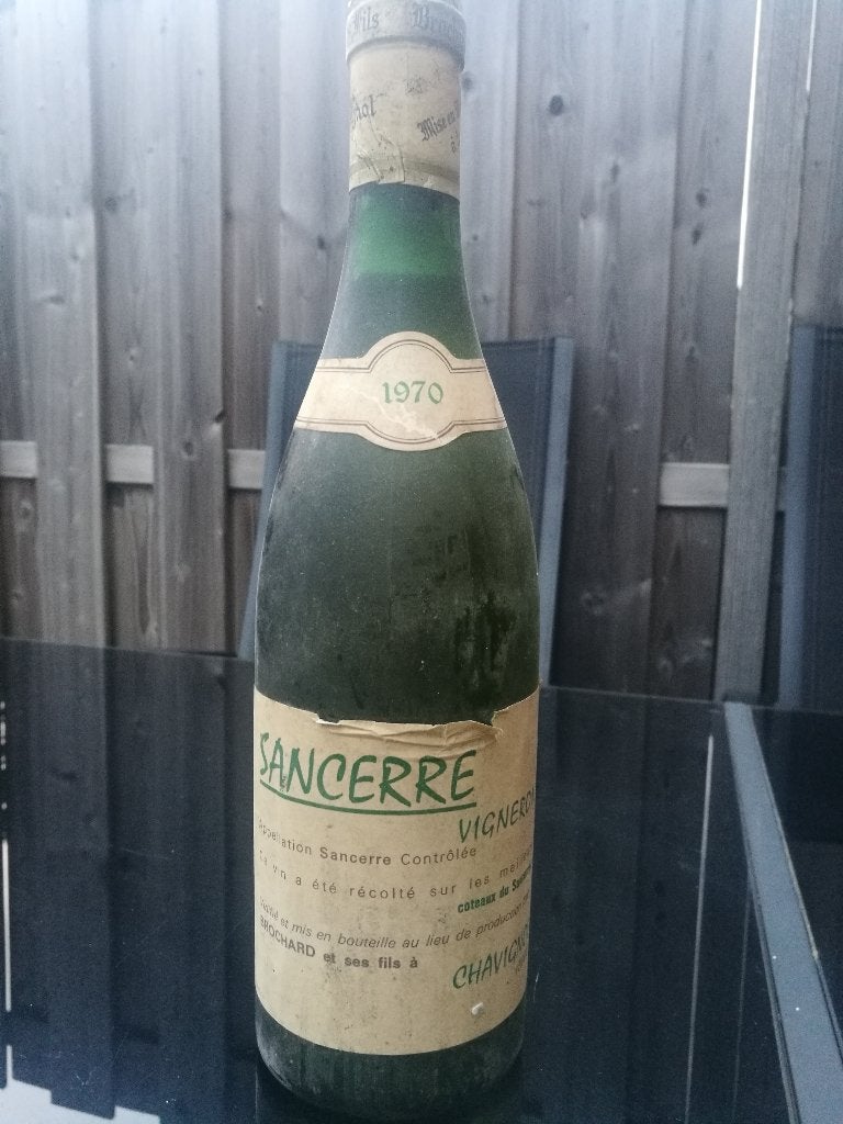 Sancerre vigneron chavignol 1970, Verzamelen, Wijnen, Frankrijk, Nieuw, Ophalen of Verzenden, Witte wijn