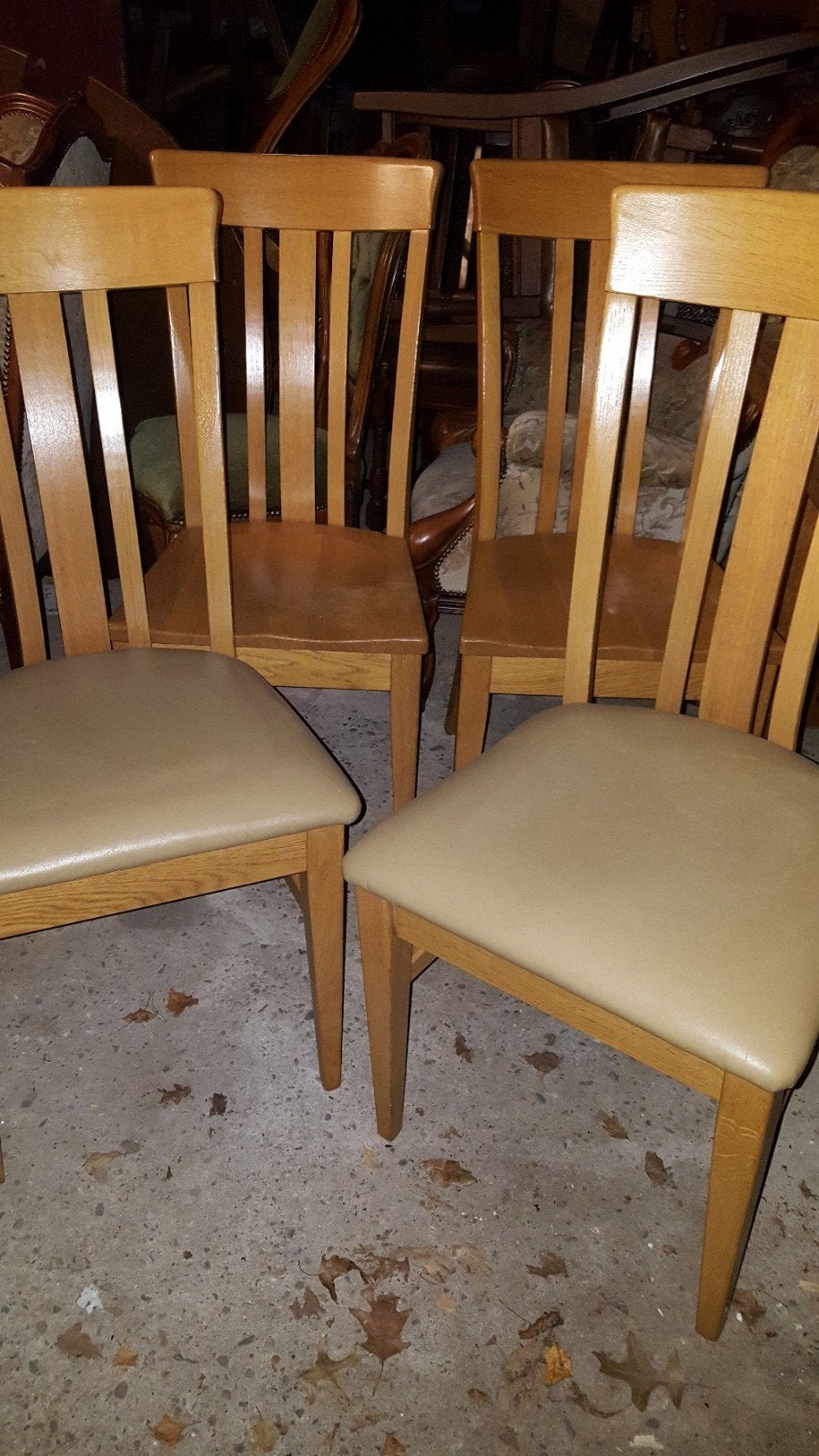 Eiken eetkamers stoelen, Ophalen, Bruin