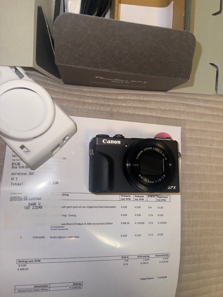 Canon g7x Mark III, Audio, Tv en Foto, Ophalen of Verzenden, Nieuw, Canon, 4 t/m 7 keer