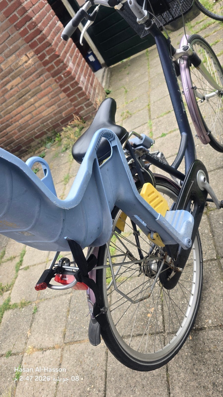 Damesfiets met kinderzitje en mand - Batavus, Fietsen en Brommers, Velgrem, Batavus, Ophalen of Verzenden, 53 tot 56 cm