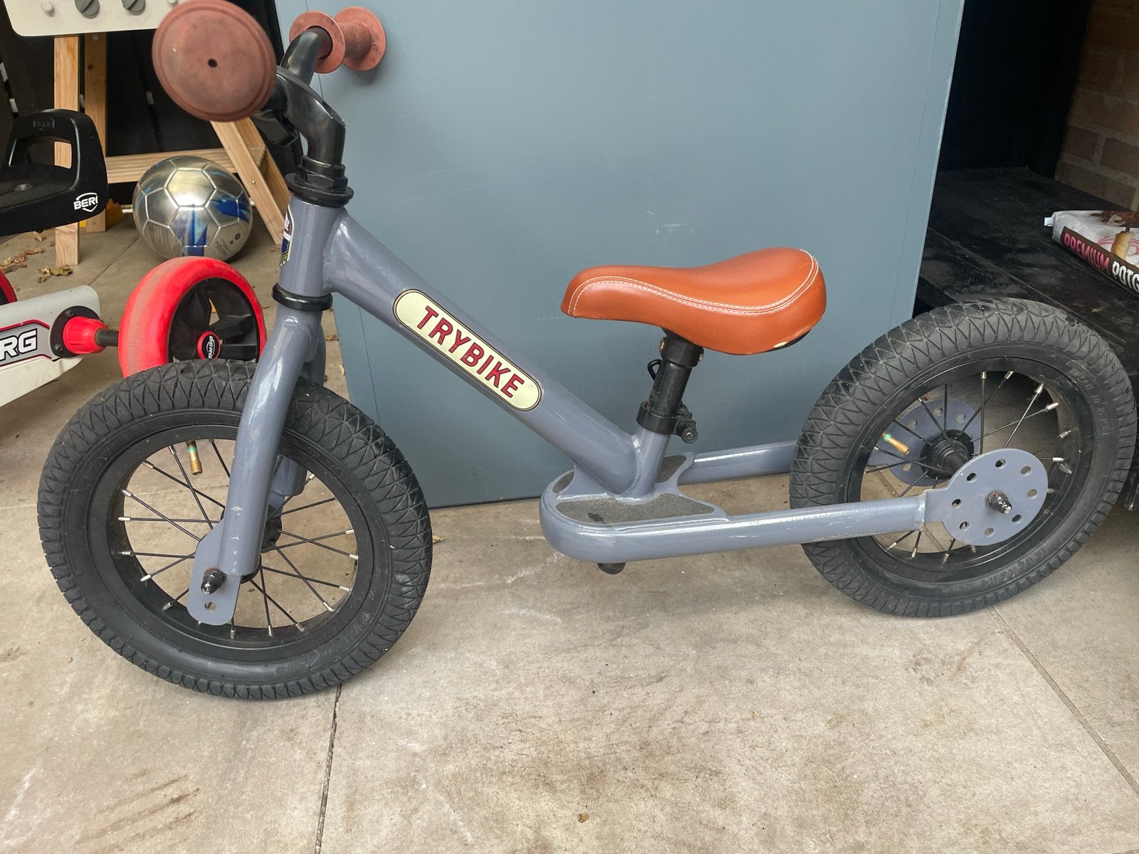 Trybike loopfiets grijs., Ophalen, Gebruikt, 16 tot 20 inch