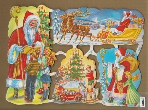 Vrolijke Kerst poezieplaatjes 7123, Verzamelen, Poesieplaatjes, Ophalen of Verzenden