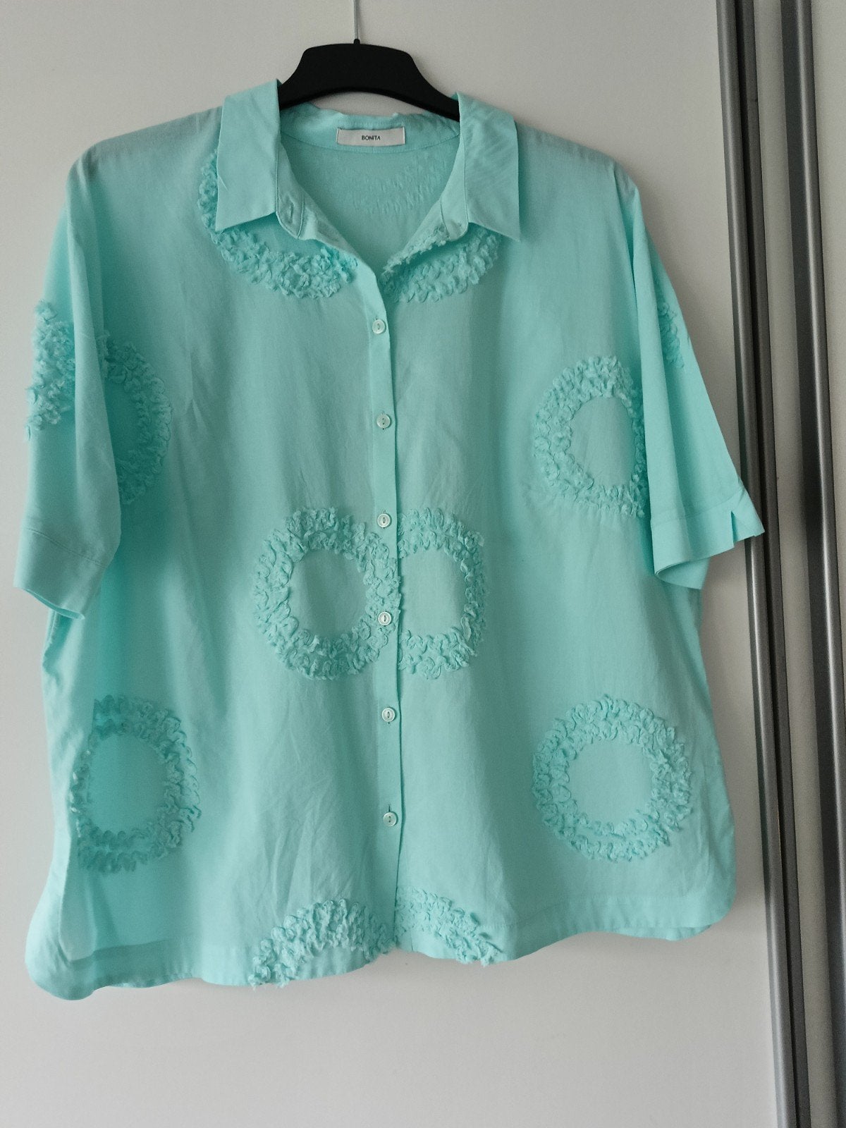 Bonita Blauwe Blouse Maat 48 met Applicaties, Kleding | Dames, Ophalen of Verzenden