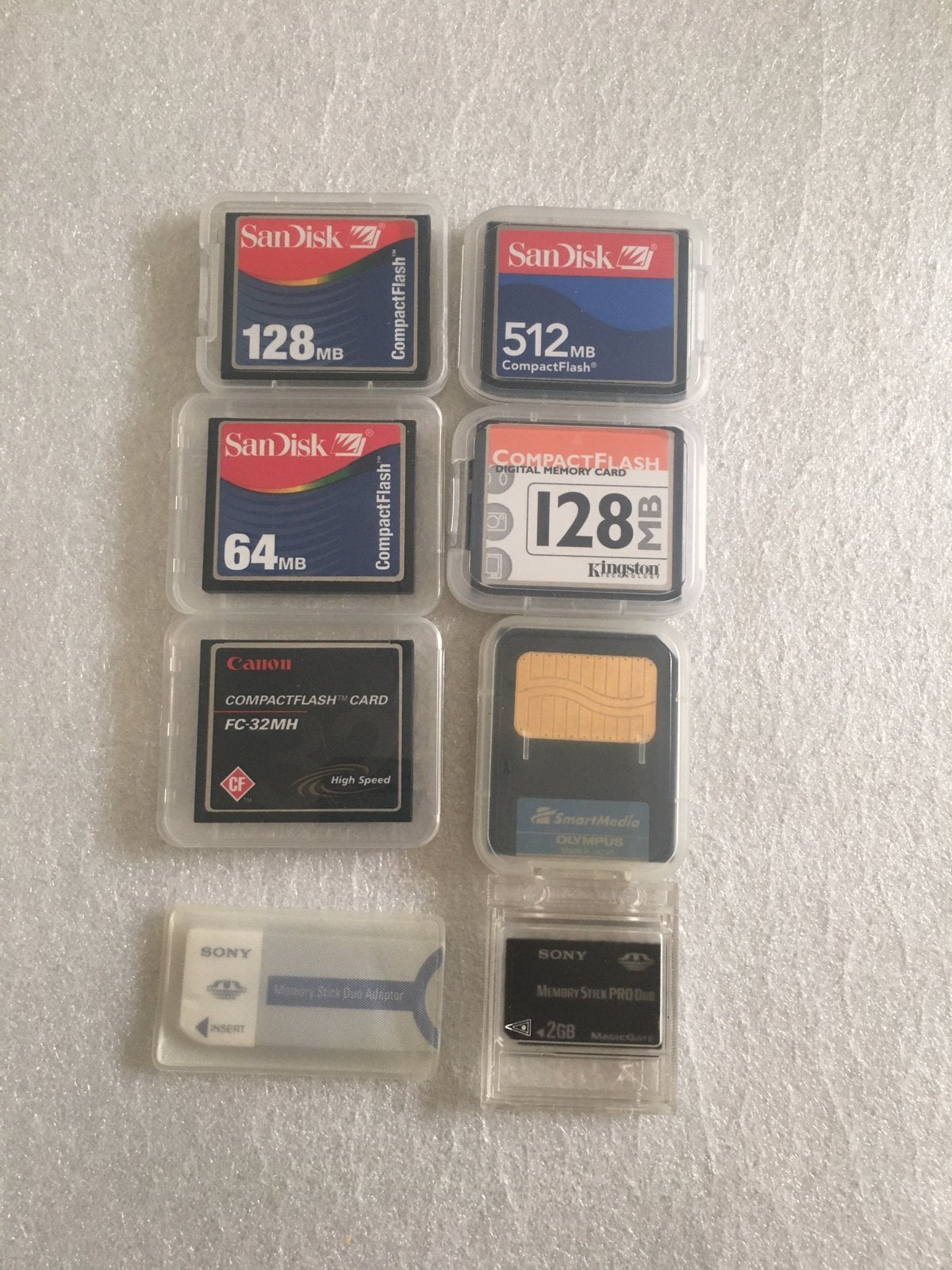 Diverse geheugen kaarten Sony memorystick pro duo 2GB &, Ophalen of Verzenden, Memory stick, Fotocamera