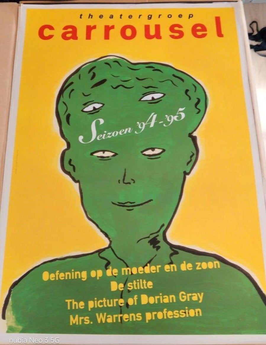 Theatergroep Carrousel Seizoen '94-'95 Poster, Rechthoekig Staand, Deurposter of groter, Ophalen of Verzenden, Zo goed als nieuw