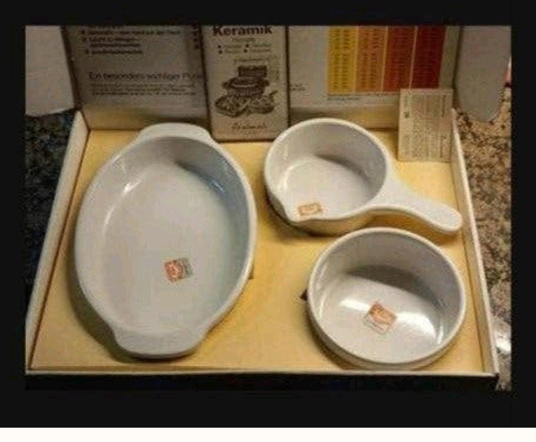 Microwell Keramik Scheurich Ovenschalen Set - Vintage nieuw, Minder dan 45 cm, Overige merken, Minder dan 45 cm, Oven