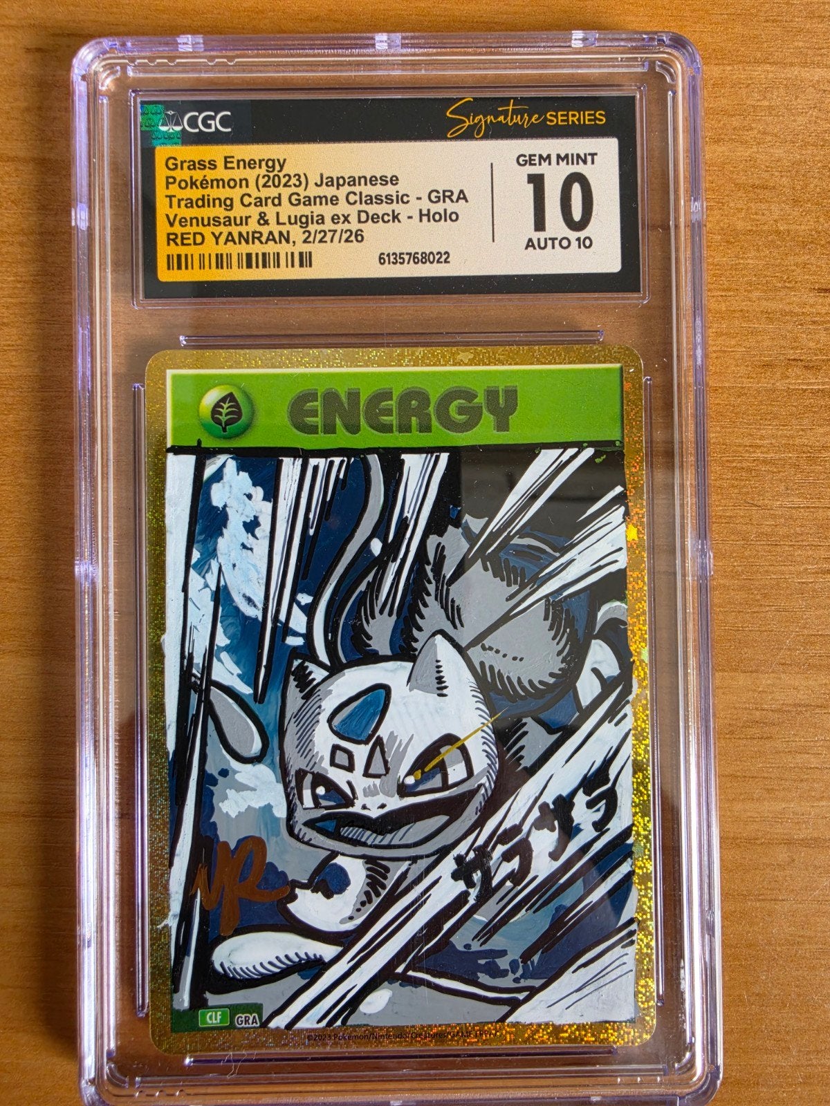 Bulbasaur Red Yanran 1/1 CGC 10 Pokémon Kaart, Ophalen of Verzenden, Nieuw, Losse kaart