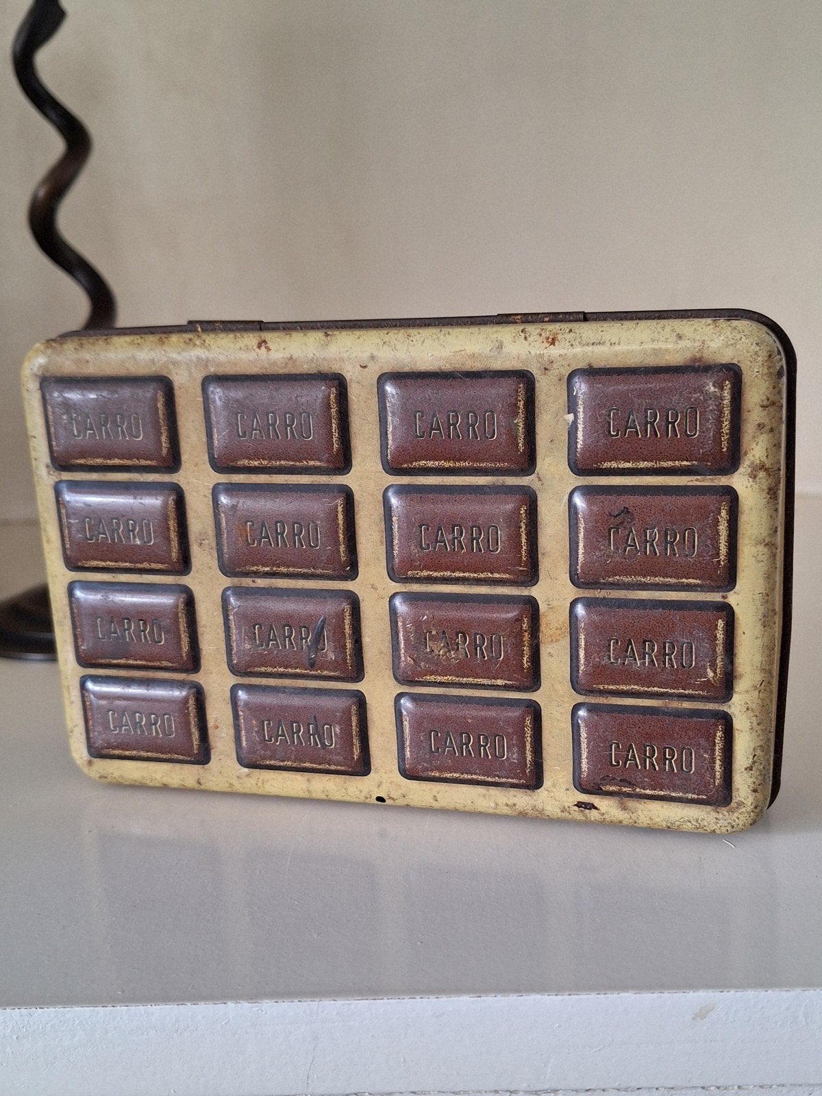 Vintage blikken doos Driessen Chocolade Carro's, Ophalen of Verzenden