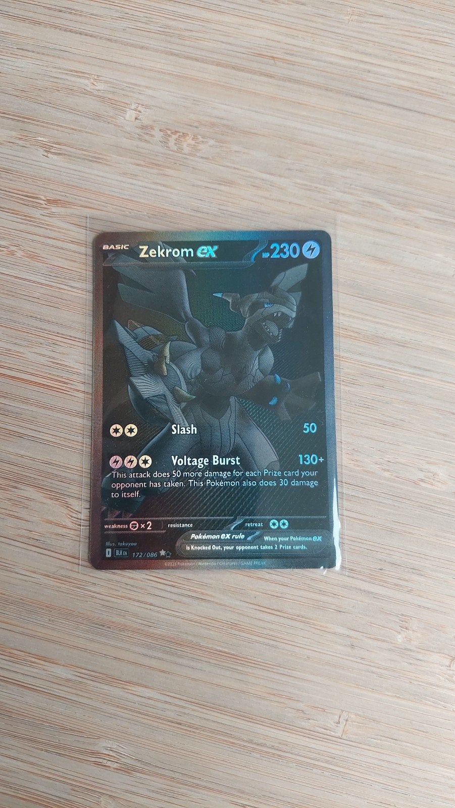 Pokemon kaart Zekrom 172/086 van de black bolt set, Ophalen of Verzenden, Nieuw, Losse kaart