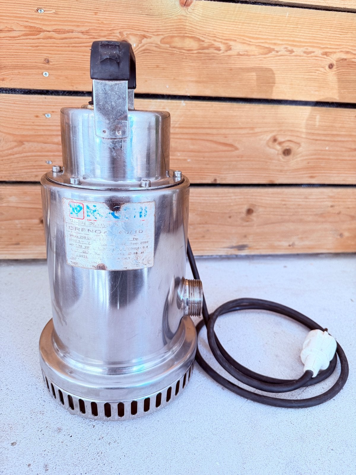 Nocchi DRENOX vuilwaterpomp RVS, Ophalen of Verzenden, Gebruikt, Dompelpomp