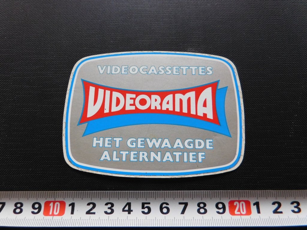 sticker videorama videocassettes het gewaagde alternatief, Ophalen, Zo goed als nieuw