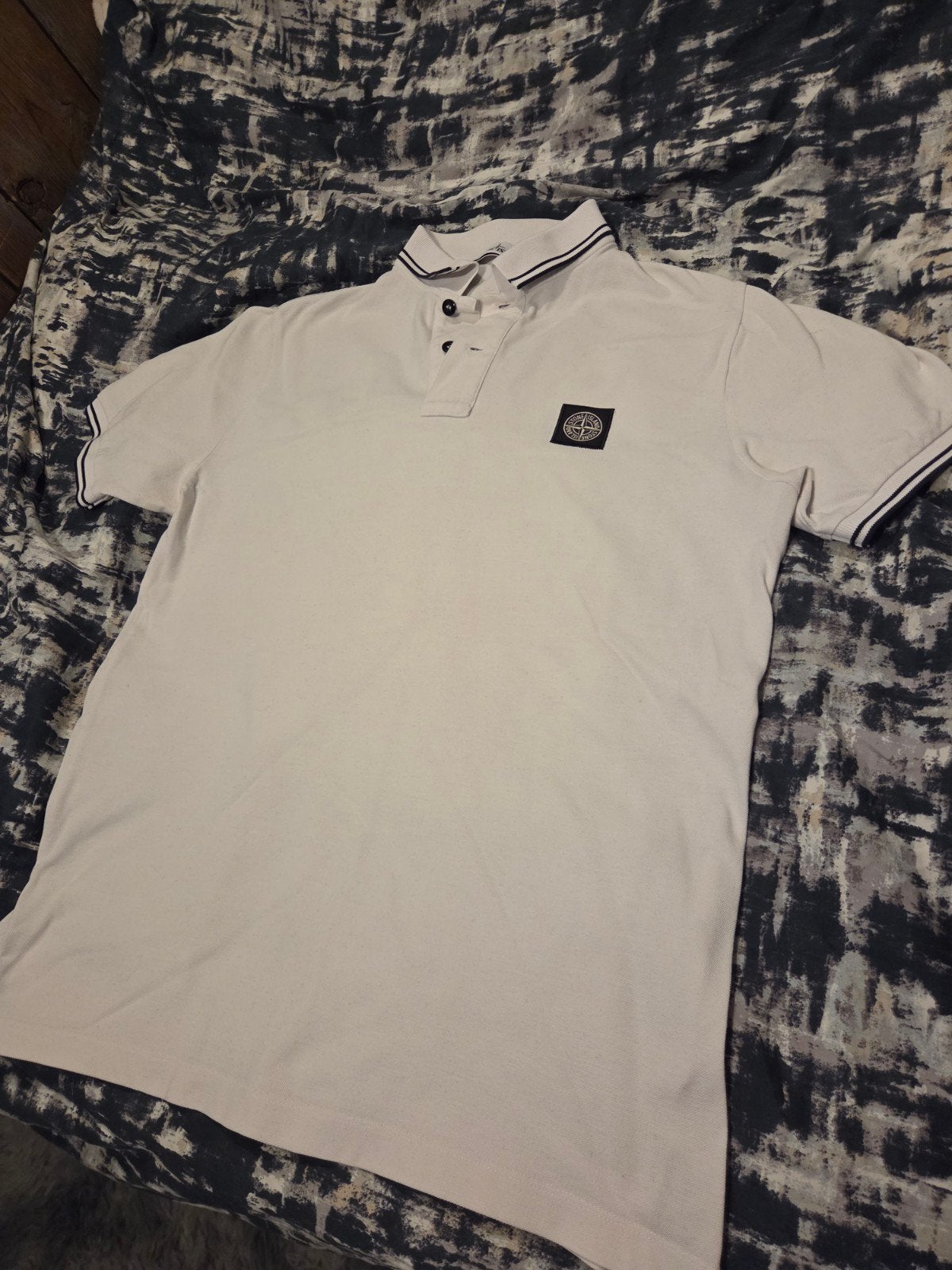 Stone Island Polo Shirt - Wit - Maat M, Kleding | Heren, Wit, Verzenden, Maat 48/50 (M), Stone Island