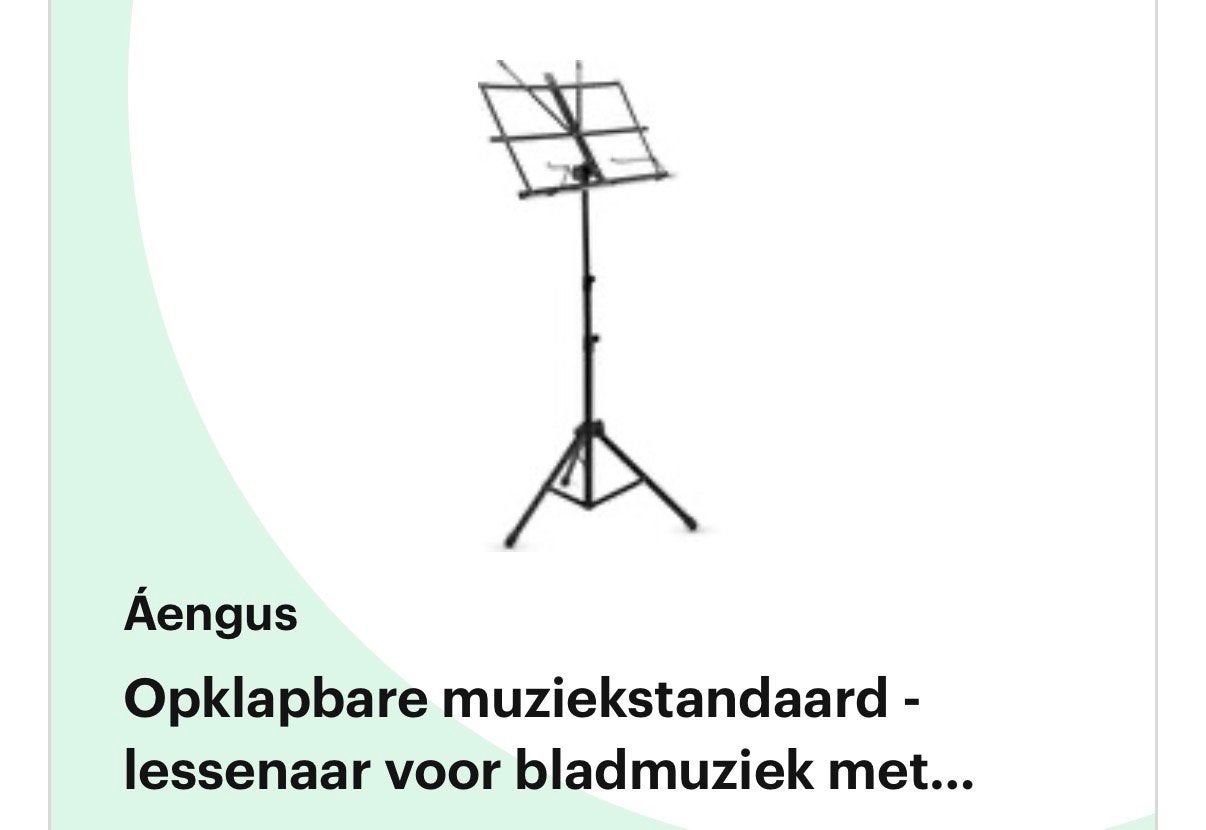 Opvouwbare muziekstandaard - lessenaar voor bladmuziek, Muziek en Instrumenten, Standaards, Ophalen, Gebruikt, Muziekstandaard