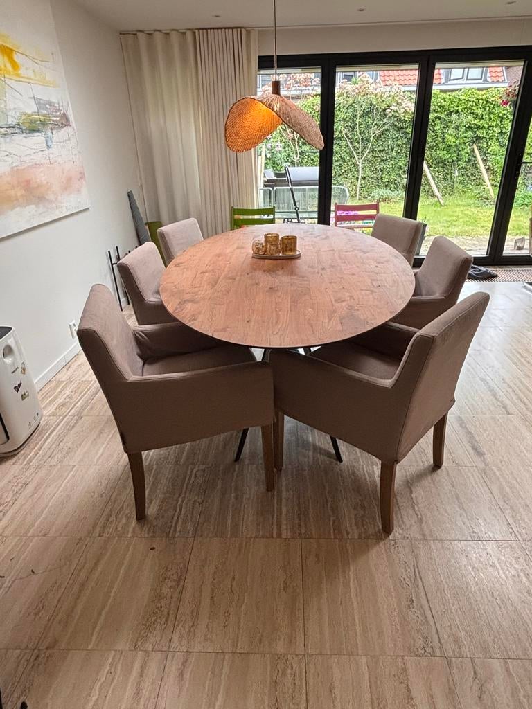 Prachtige landelijke eetkamerstoelen van Flamant,set van 6, Huis en Inrichting, Stoelen, Ophalen, Landelijk warm, Overige kleuren
