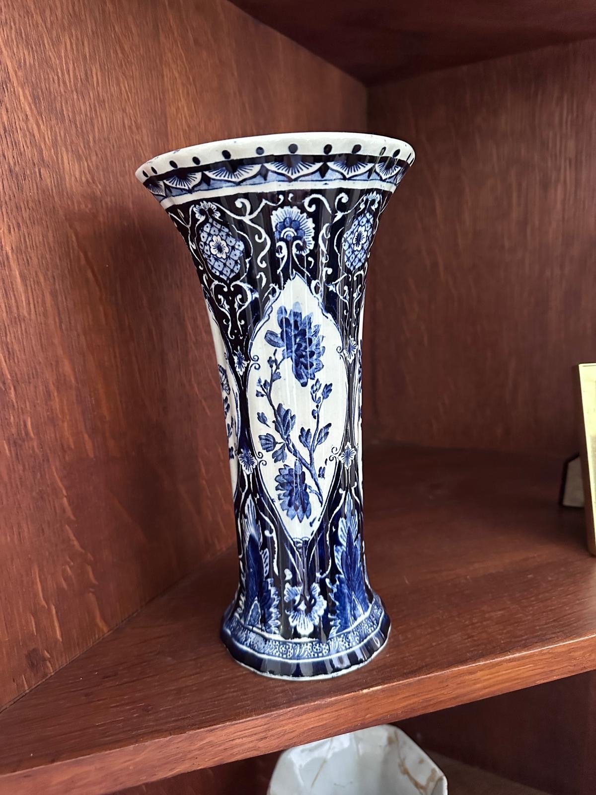 Set van 2 Delfts Blauwe Vazen - Royal Boch Sphinx, Antiek en Kunst, Ophalen