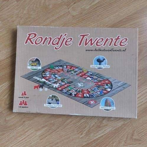 Rondje Twente-Bordspel-Familliespel, Hobby en Vrije tijd, Gezelschapsspellen | Bordspellen, Ophalen of Verzenden, Zo goed als nieuw