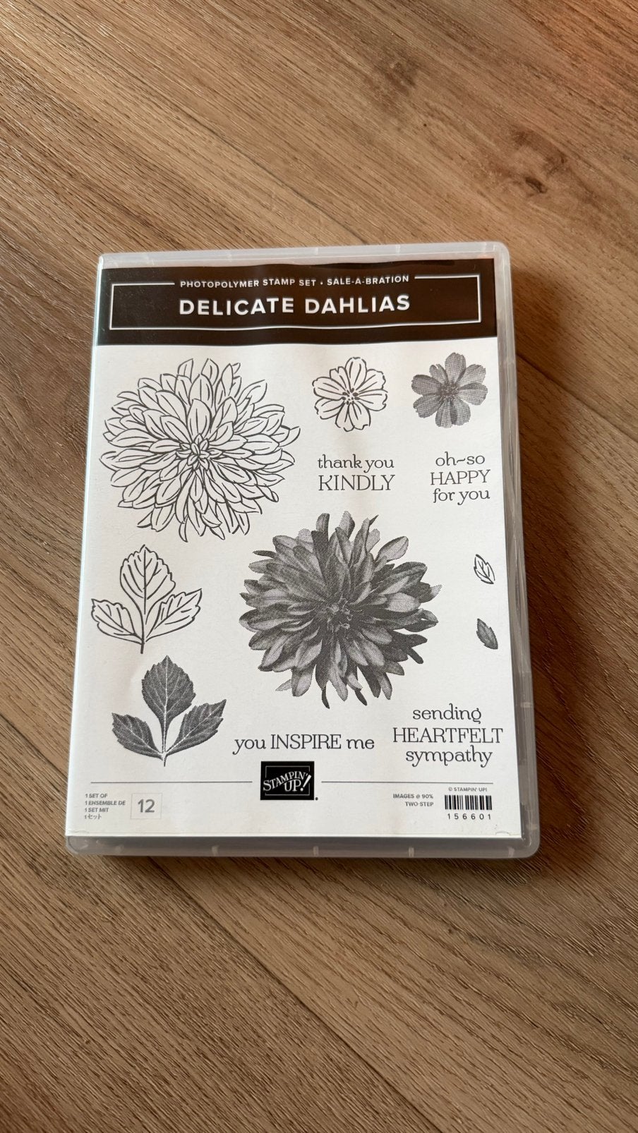 Stampin Up delicate Dahlias ZGAN, Ophalen of Verzenden, Zo goed als nieuw, Clearstamp