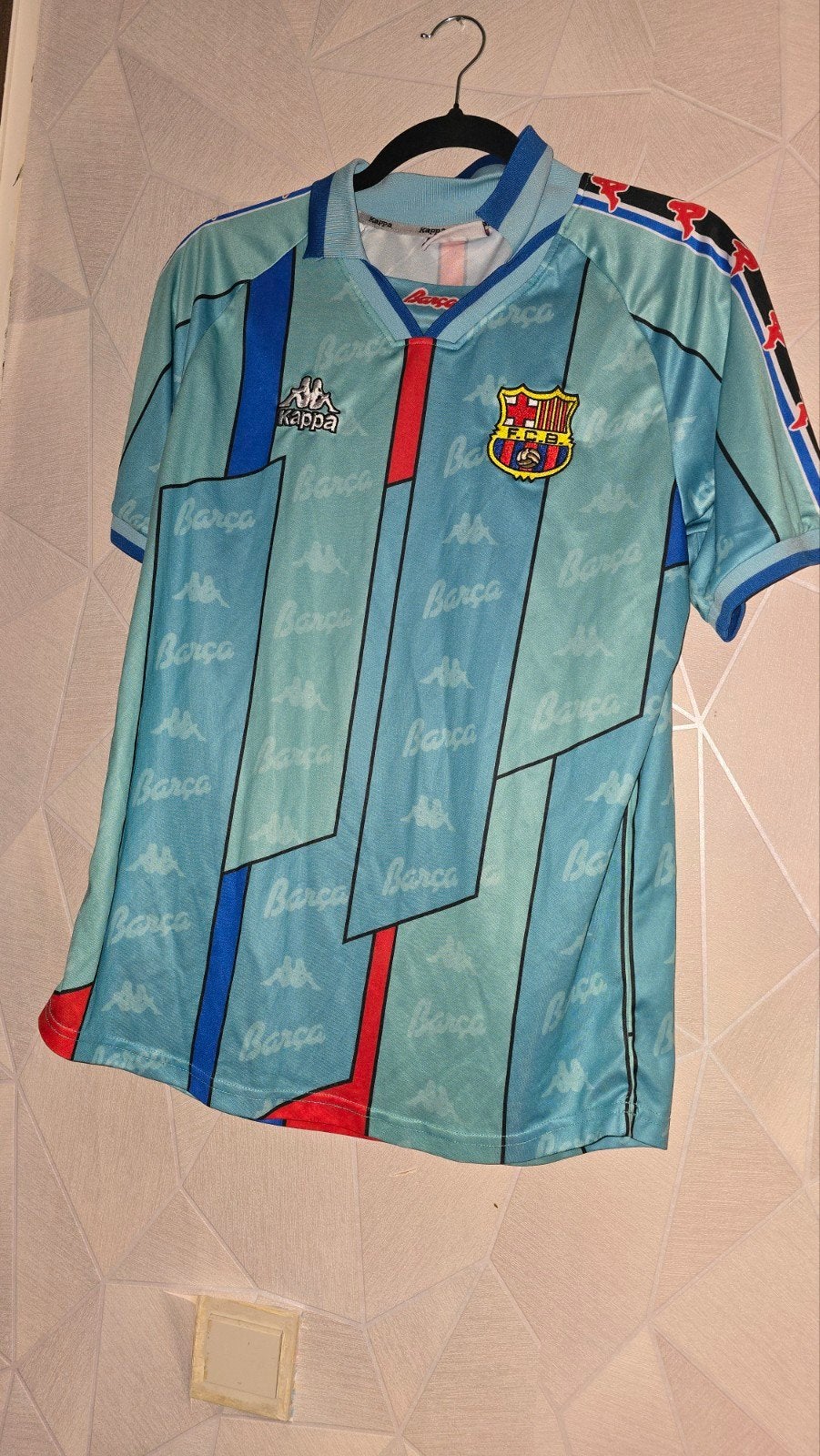 Vintage FC Barcelona Ronaldo #9 Kappa Voetbalshirt, Kappa, Blauw, Overige maten, Ophalen of Verzenden