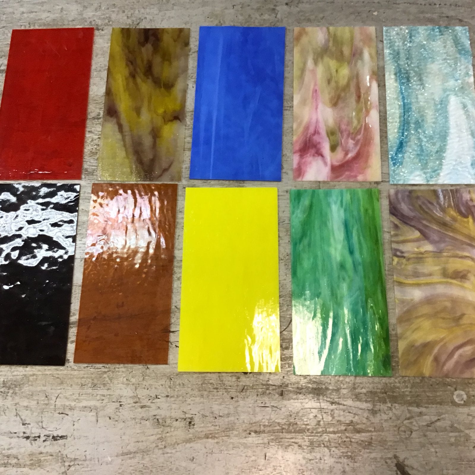 10 nieuwe glasplaatjes voor tiffany of glas in lood, Ophalen of Verzenden, Zo goed als nieuw