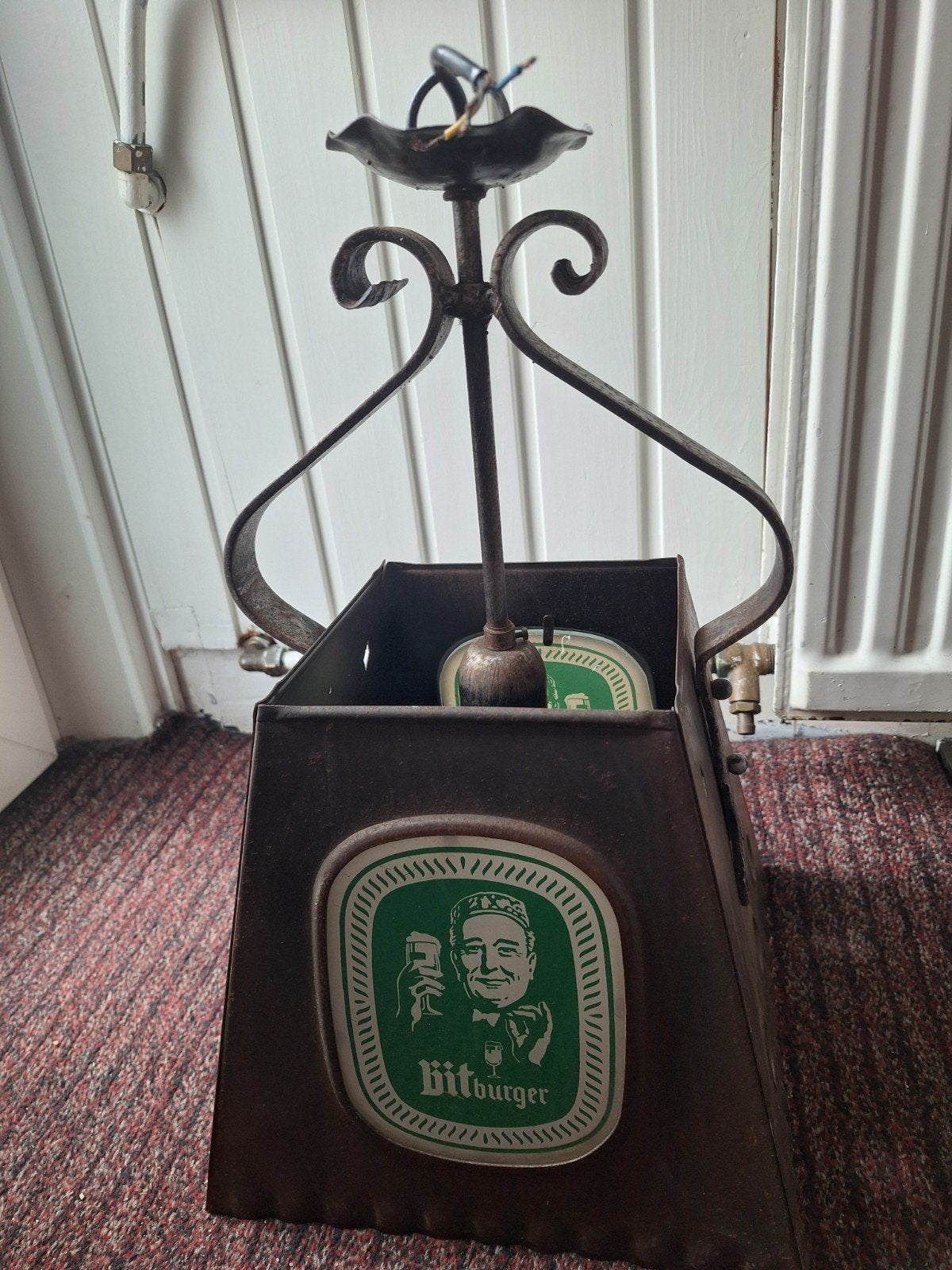 Vintage Bitburger Bierlamp / Hanglamp, Ophalen of Verzenden