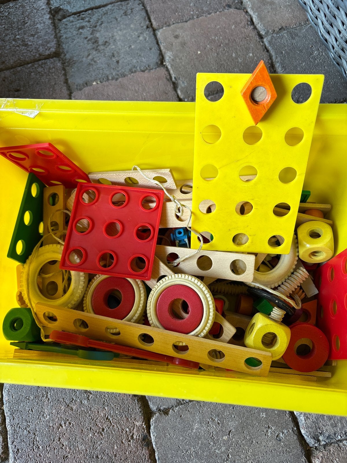 Vintage BaufiX constructiespeelgoed in opbergbox, Ophalen, Zo goed als nieuw, Overige merken