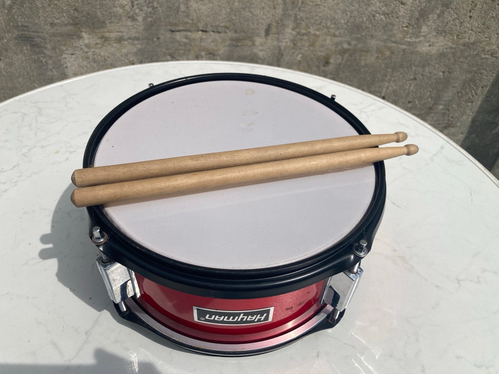 Hayman Snare Drum met Drumstokken - Rood, Ophalen of Verzenden, Gebruikt, Overige merken