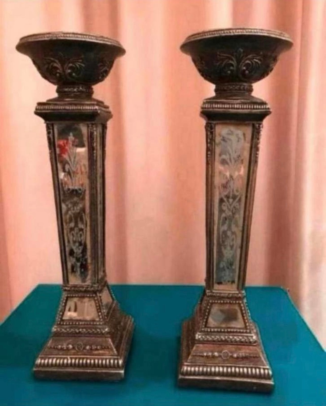 2 barok kandelaars, Ophalen of Verzenden, Koper of Brons