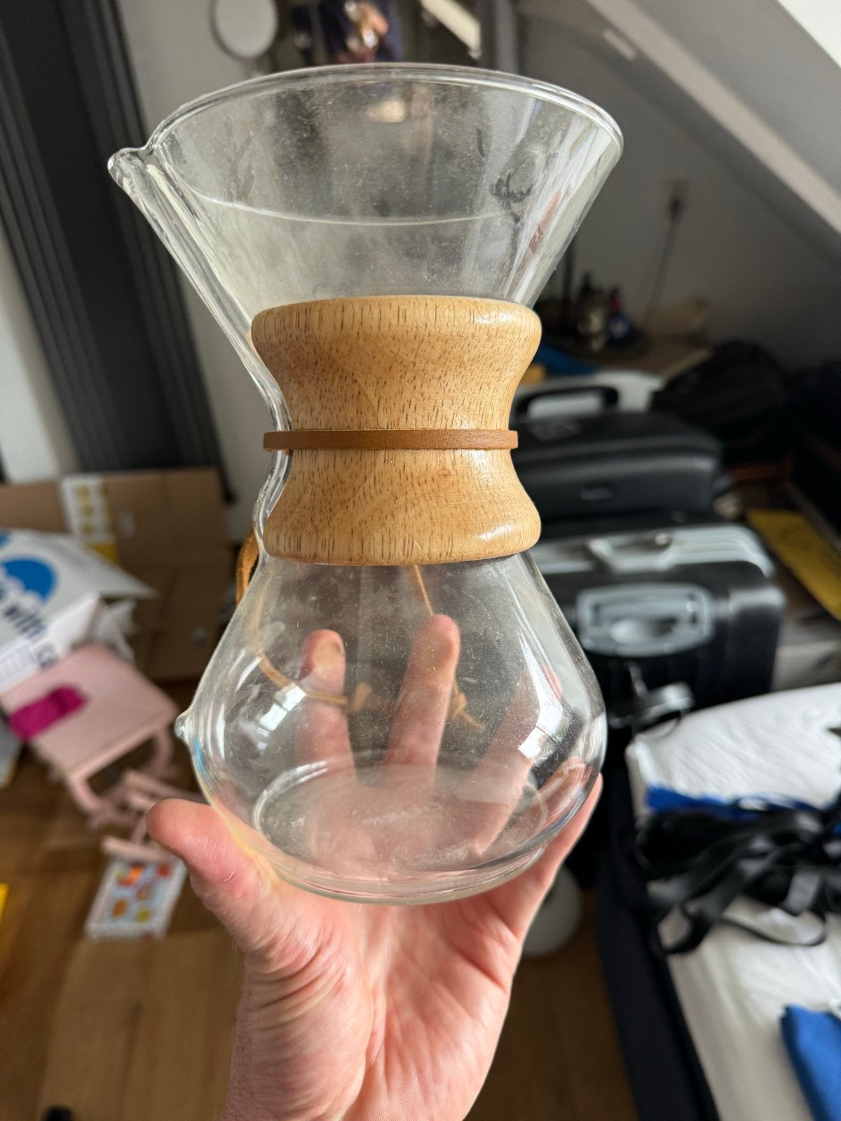 Chemex Koffiezetapparaat - Glazen Handgemaakte Koffiekan, Ophalen, Gebruikt, Overige modellen, Gemalen koffie